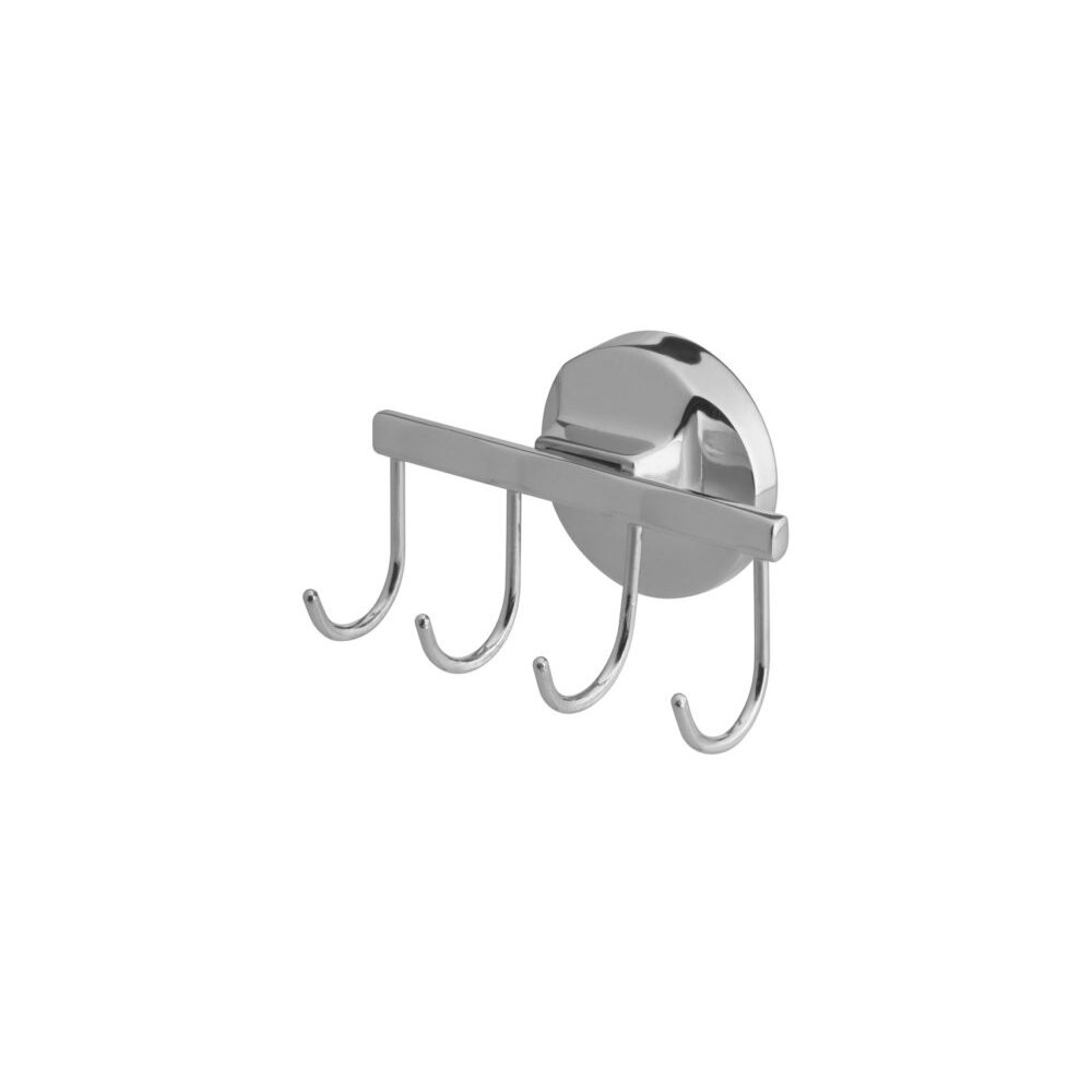 Bisk Ontario Chrome Coat Rack with 4 Arms