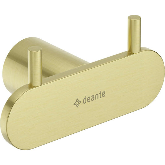 Deante Round Brushed Gold Double Hook