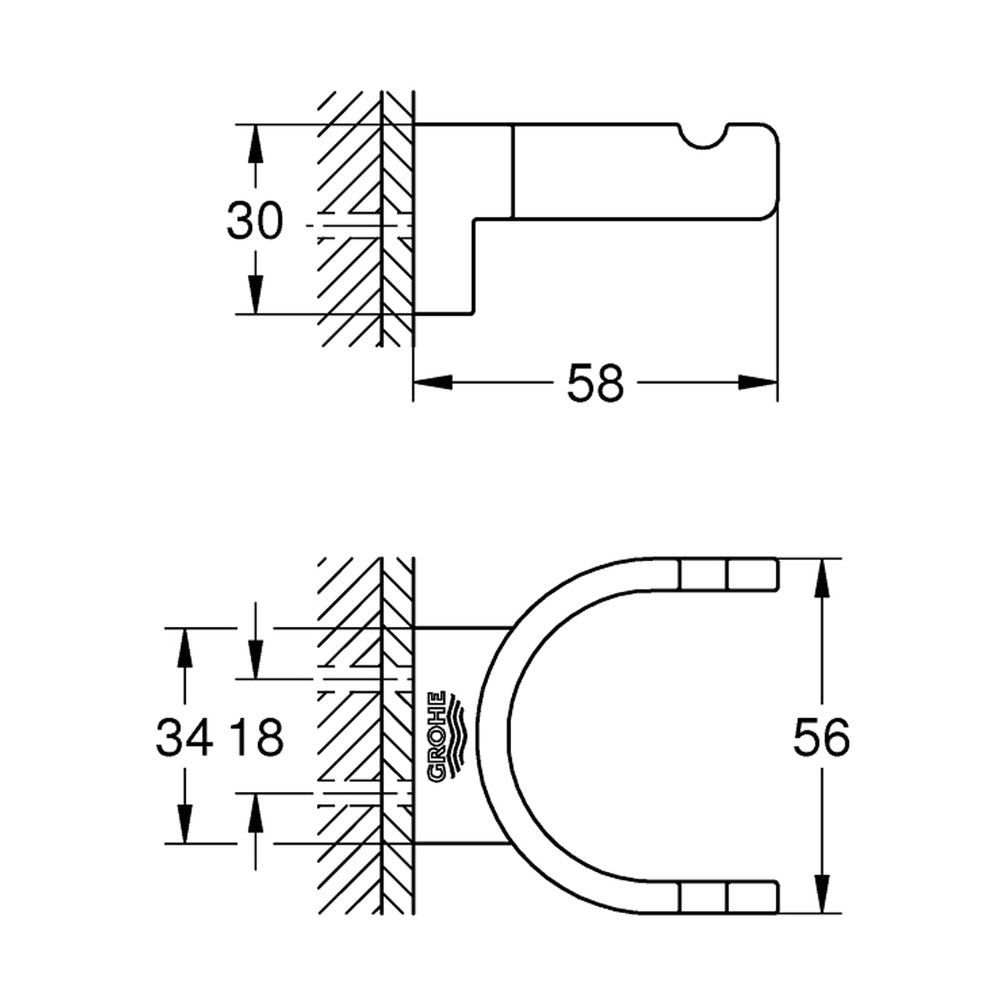 Grohe Selection Double Hook in Supersteel Finish