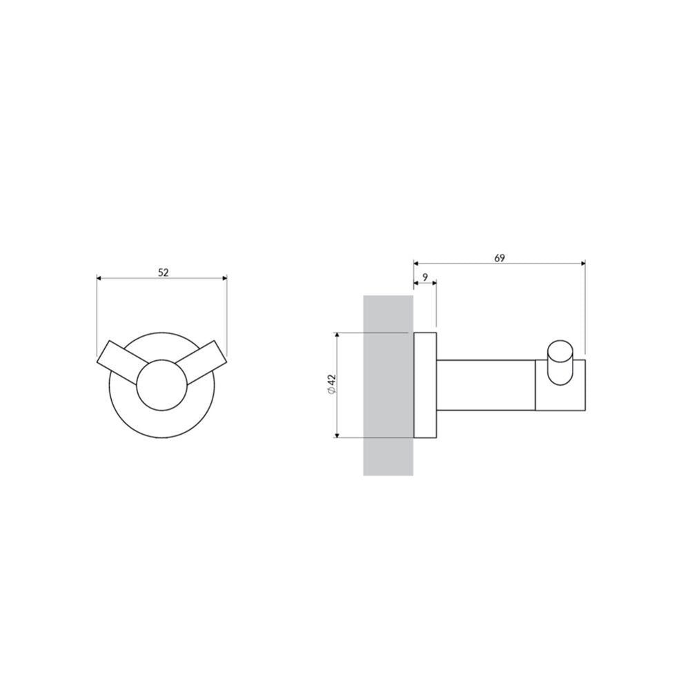 Двоен закачалка Omnires Modern Project матово бяло