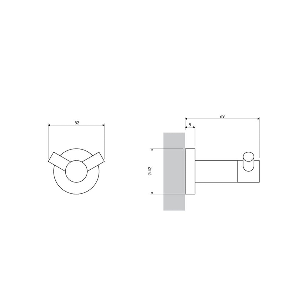 Двоен закачалка Omnires Modern Project с лъскаво златно покритие