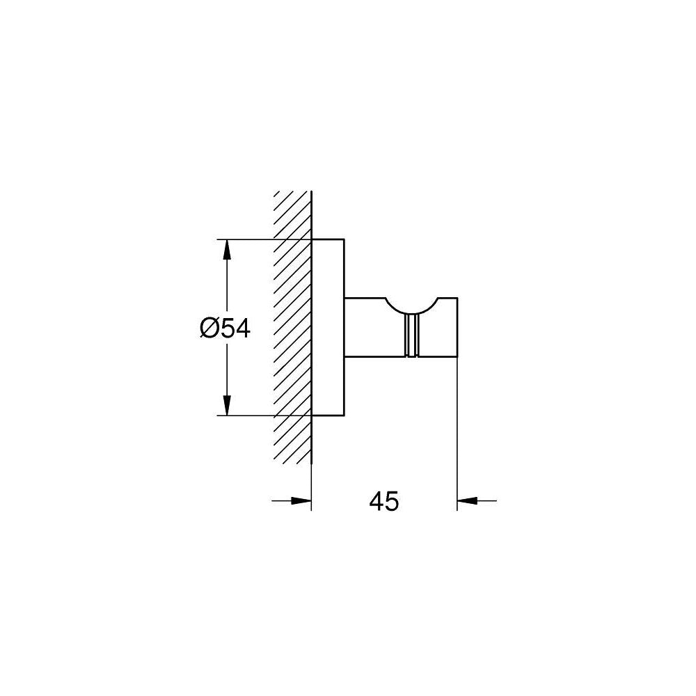 Matte black coat rack Grohe Essentials