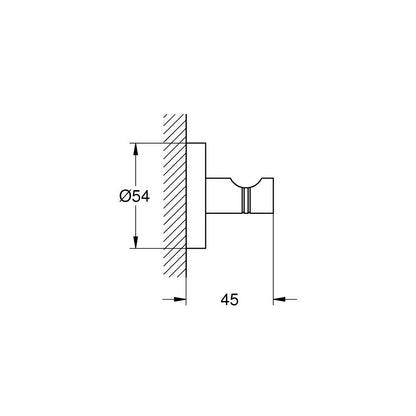 Matte black coat rack Grohe Essentials