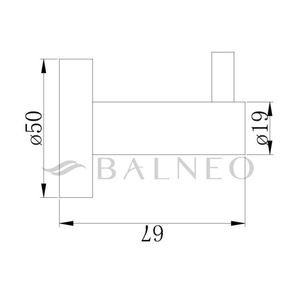 Прост кукич Balneo Qube златен мат