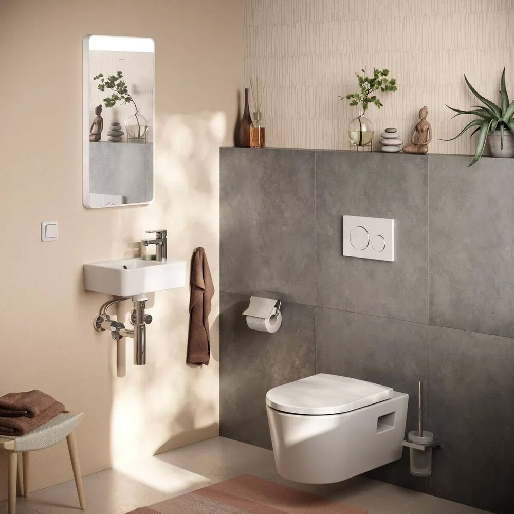 Прост кукичка Hansgrohe AddStoris бял мат