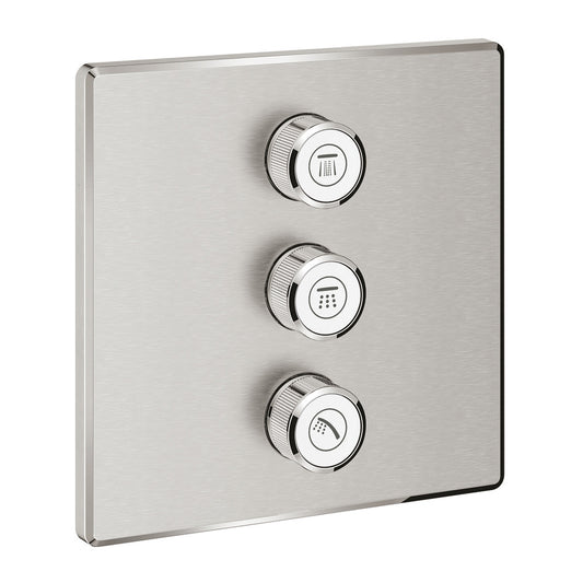 Grohe Grohtherm SmartControl Concealed Shower Valve for 3 Outlets Brushed Supersteel