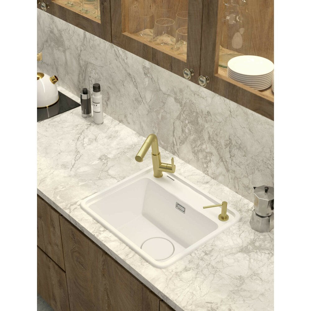 Deante Long Spout Detergent Dispenser Brushed Gold