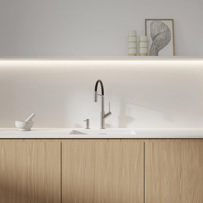 Дозатор за течен сапун Omnires Modern Project месинг никел мат 500 ml