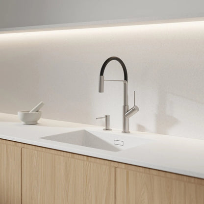 Дозатор за течен сапун Omnires Modern Project месинг никел мат 500 ml