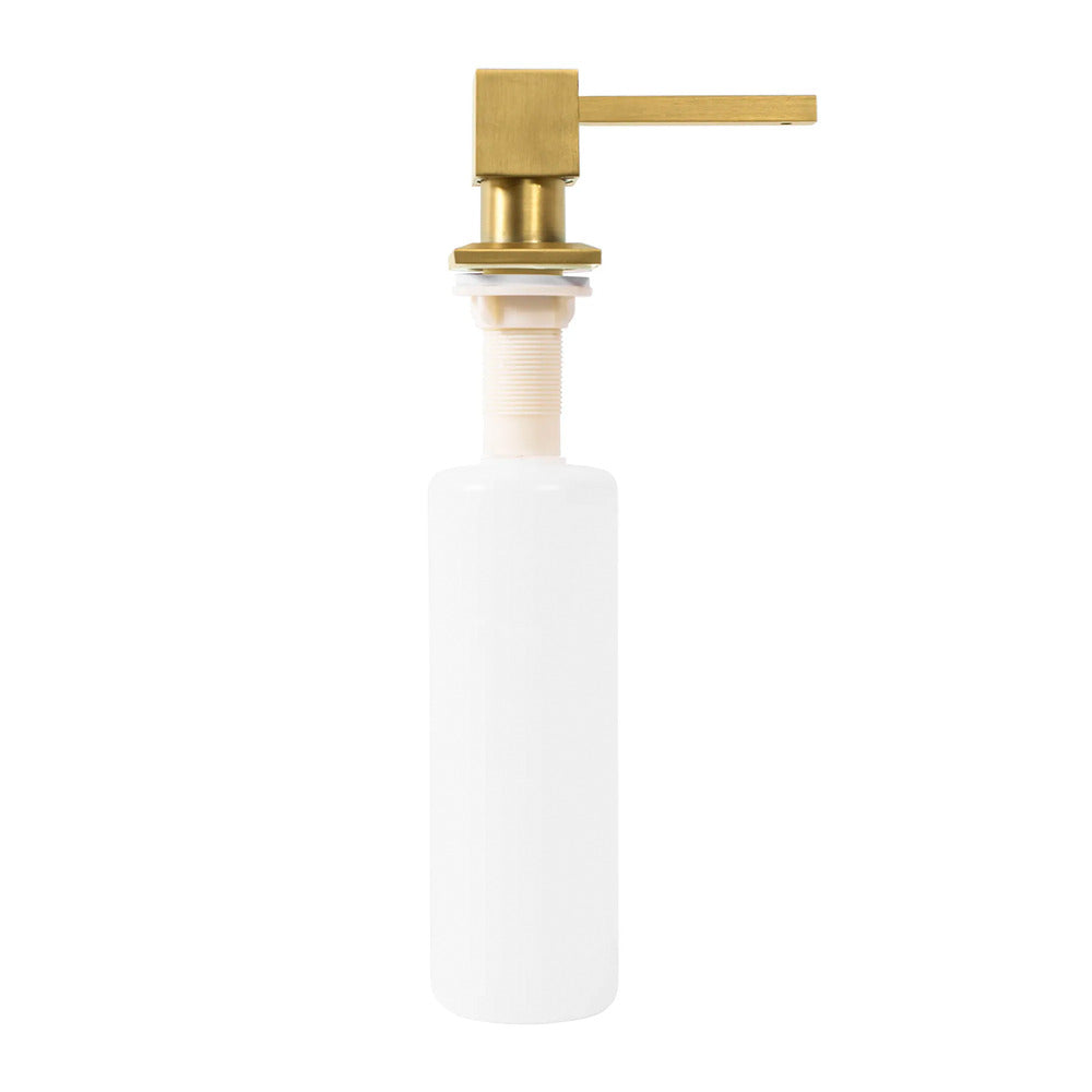 Rea Square Detergent Dispenser 330 ml Gold Plated Finish