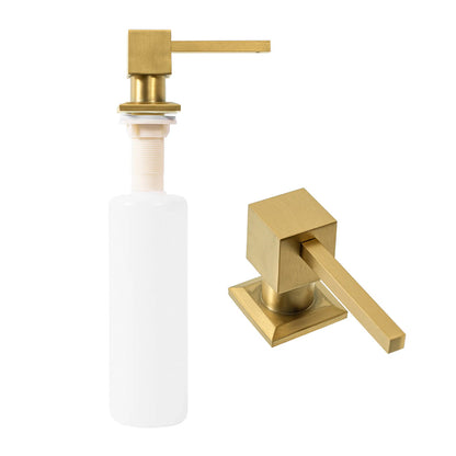 Rea Square Detergent Dispenser 330 ml Gold Plated Finish