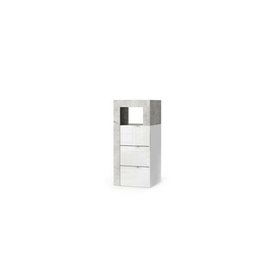 Бял шкаф за баня LC Mobili Italia Hamburg 35x78см