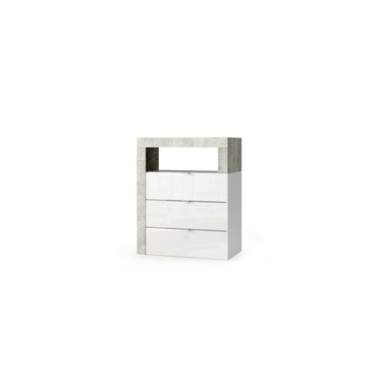 Банен шкаф бял LC Mobili Italia Hamburg 64x78 см