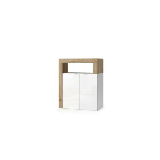 Банен шкаф бял/кафяв LC Mobili Italia Hamburg 64x78 см 2 врати
