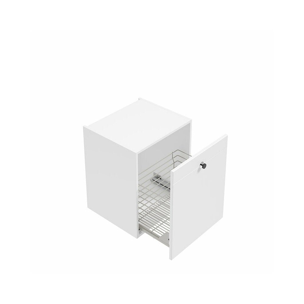 Wall-mounted bathroom cabinet with soft-close drawer matte white Defra Isole 50 cm