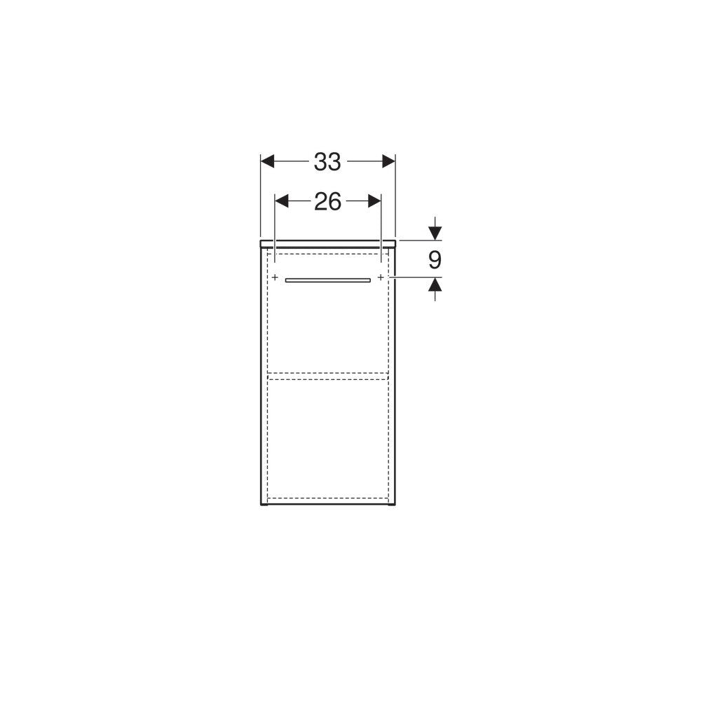 Wall-Mounted Bathroom Cabinet for Sink Geberit Selnova Square White 1 Door 33 cm