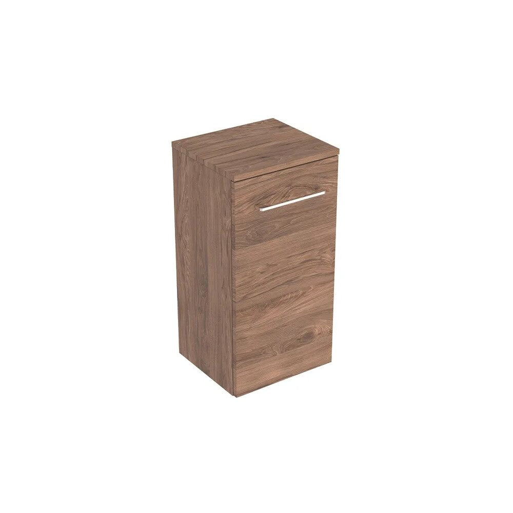 Wall-Mounted Bathroom Cabinet for Geberit Selnova Square Washbasin Walnut 1 Door 33 cm