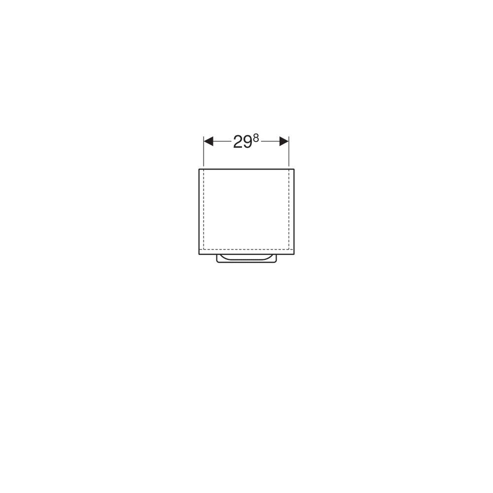 Wall-Mounted Bathroom Cabinet for Geberit Selnova Square Washbasin Walnut 1 Door 33 cm