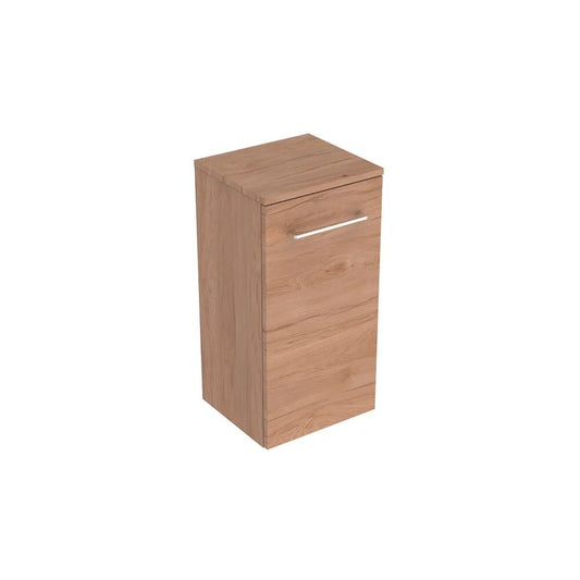 Wall-mounted bathroom cabinet for washbasin Geberit Selnova Square light walnut 1 door 33 cm
