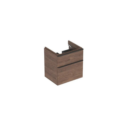 Долна шкаф за висяща мивка Geberit Smyle Square орех 2 чекмеджета 59 см