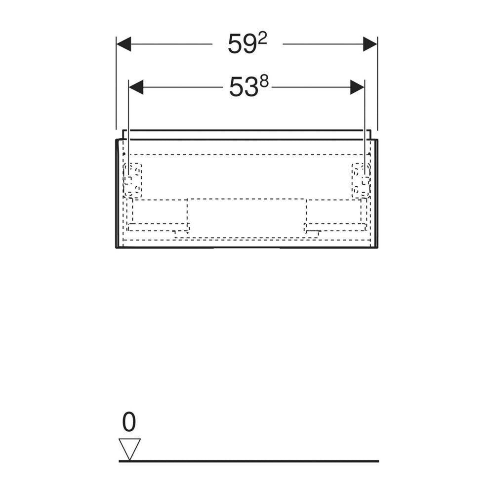Geberit One Wall-Mounted Base Cabinet Greige Matt 60 cm