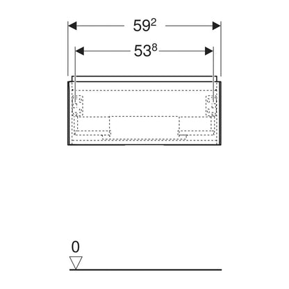 Geberit One Wall-Mounted Base Cabinet Greige Matt 60 cm
