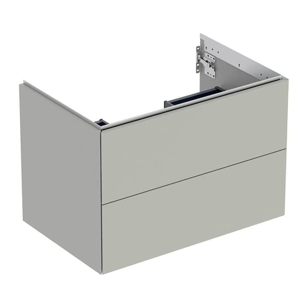 Geberit One Wall-Mounted Base Cabinet Greige Matt 75 cm with 2 Drawers