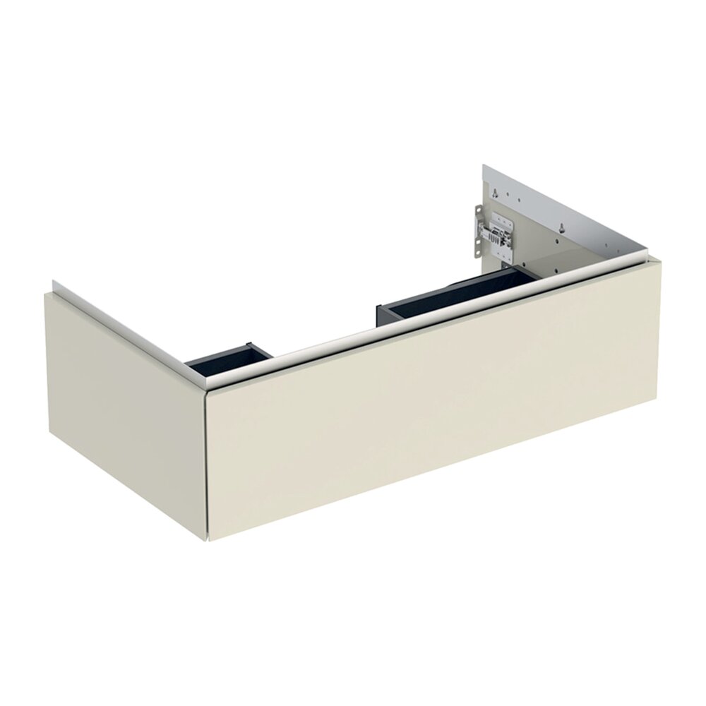 Geberit One Wall-Mounted Base Cabinet Glossy Sand Grey 90 cm