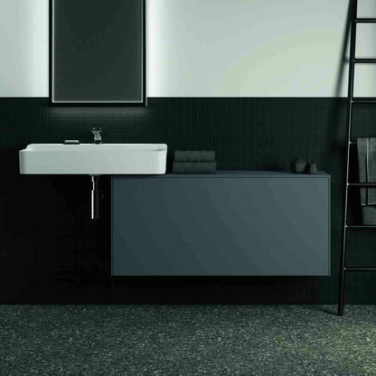 Wall-mounted base cabinet Ideal Standard Atelier Conca 1 drawer with countertop 120 cm matte anthracite