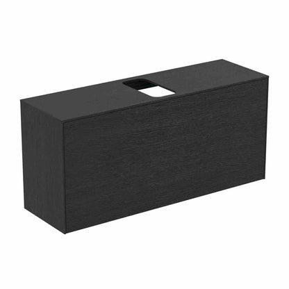 Долна шкаф-полка Ideal Standard Atelier Conca 1 чекмедже и плот с централно изрязване 120 см, завършек дъб тъмен