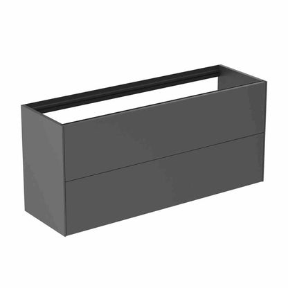 Suspended Base Cabinet Ideal Standard Atelier Conca 2 Drawers 120 cm Matte Anthracite