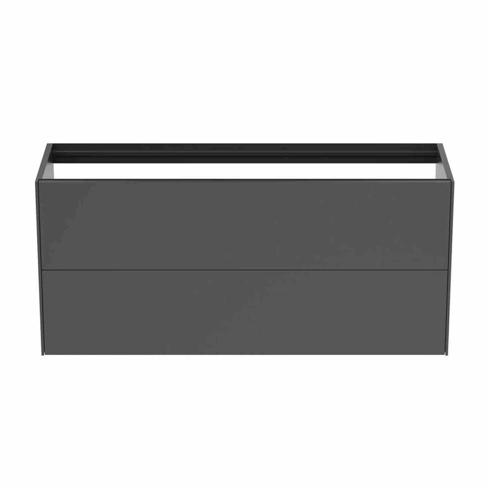 Suspended Base Cabinet Ideal Standard Atelier Conca 2 Drawers 120 cm Matte Anthracite