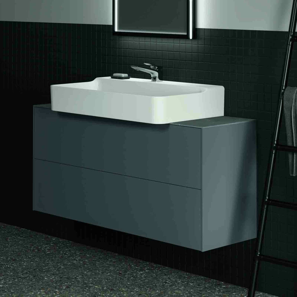 Suspended Base Cabinet Ideal Standard Atelier Conca 2 Drawers 120 cm Matte Anthracite