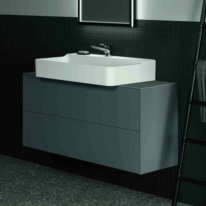 Suspended Base Cabinet Ideal Standard Atelier Conca 2 Drawers 120 cm Matte Anthracite