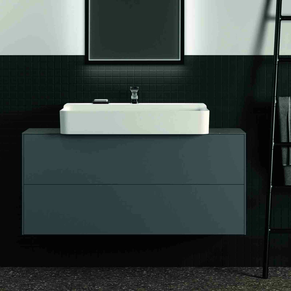 Suspended Base Cabinet Ideal Standard Atelier Conca 2 Drawers 120 cm Matte Anthracite