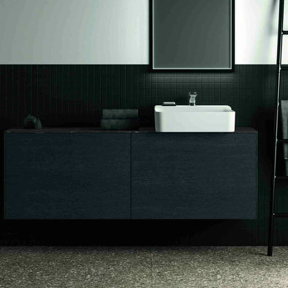 Wall-mounted base cabinet Ideal Standard Atelier Conca 2 drawers 160 cm dark oak finish