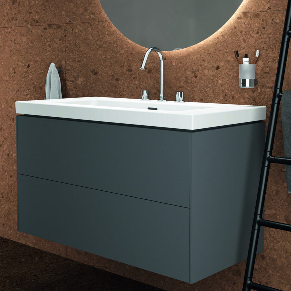 Долен шкаф за баня Ideal Standard Atelier Conca 2 чекмеджета антрацит мат 100 см