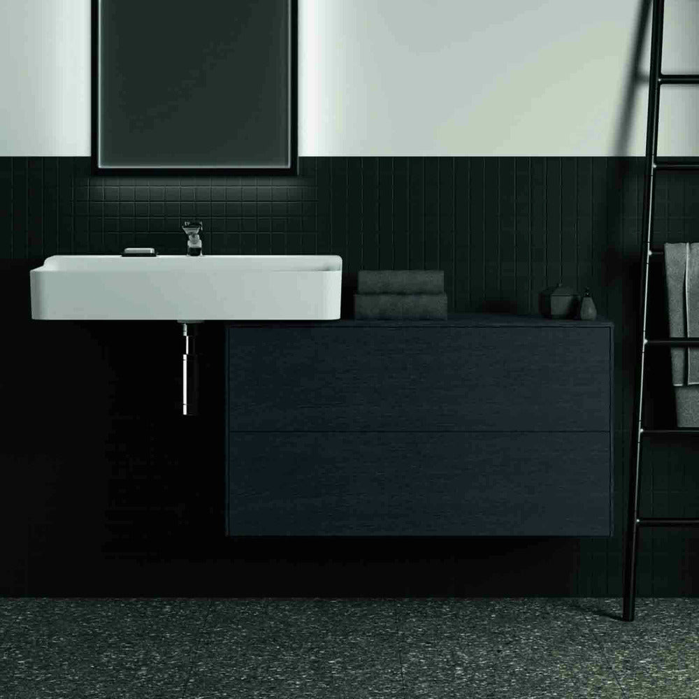 Долна стойка за монтаж Ideal Standard Atelier Conca 2 чекмеджета с плот 100 см, фино довършване дъб тъмен