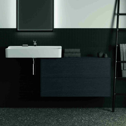 Долна стойка за монтаж Ideal Standard Atelier Conca 2 чекмеджета с плот 100 см, фино довършване дъб тъмен