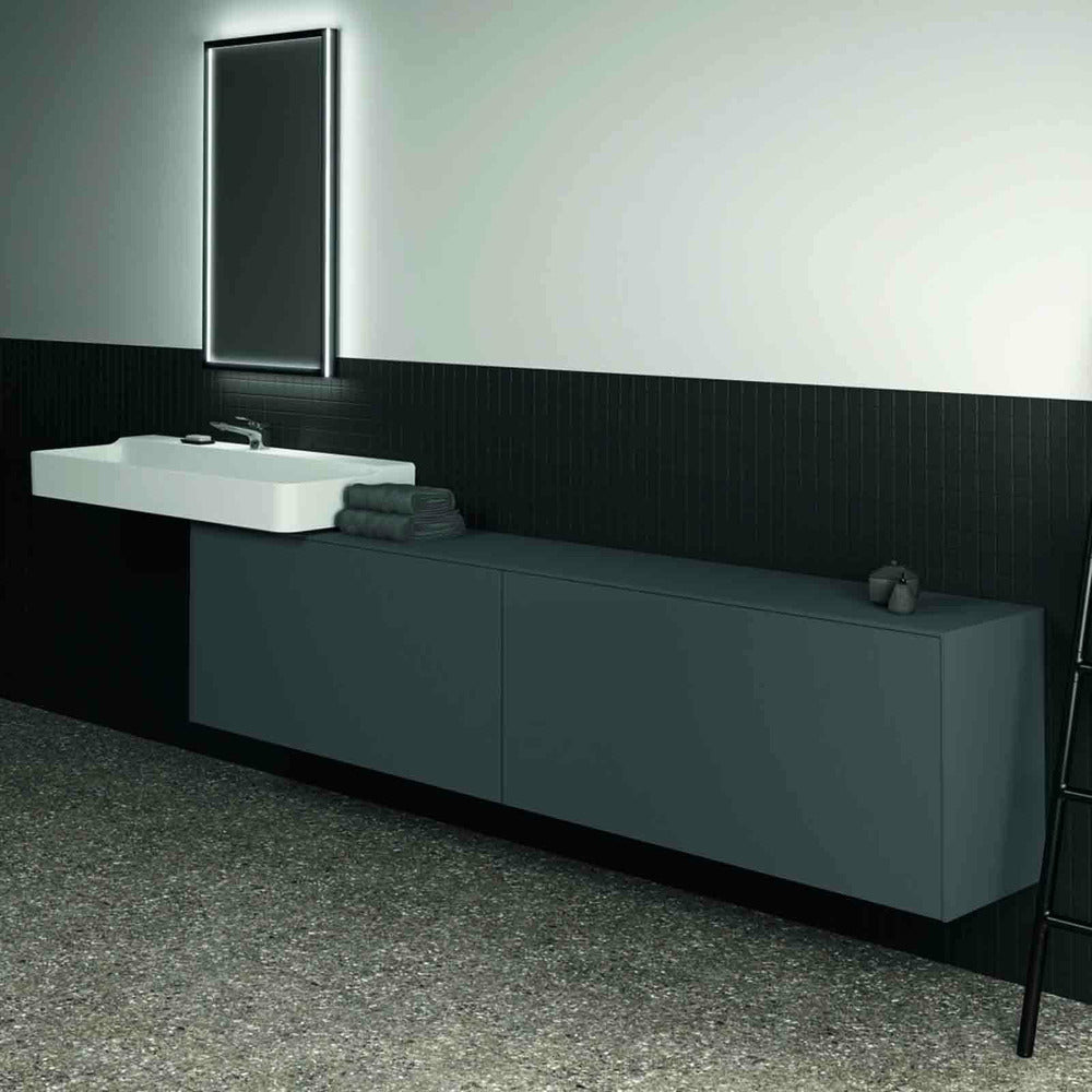 Ideal Standard Atelier Conca Wall-Hung Base Cabinet 2 Drawers with Top 240 cm Matte Anthracite