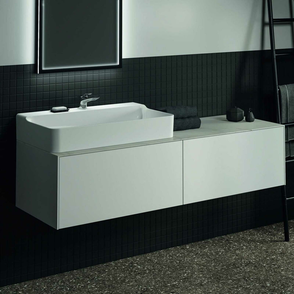 Suspended Base Cabinet Ideal Standard Atelier Conca Matte White 2 Drawers 160 cm