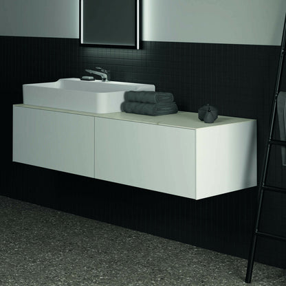 Suspended Base Cabinet Ideal Standard Atelier Conca Matte White 2 Drawers 160 cm