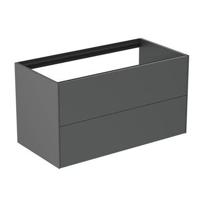 Suspended Base Cabinet Ideal Standard Atelier Conca Matte Anthracite 2 Drawers 100 cm