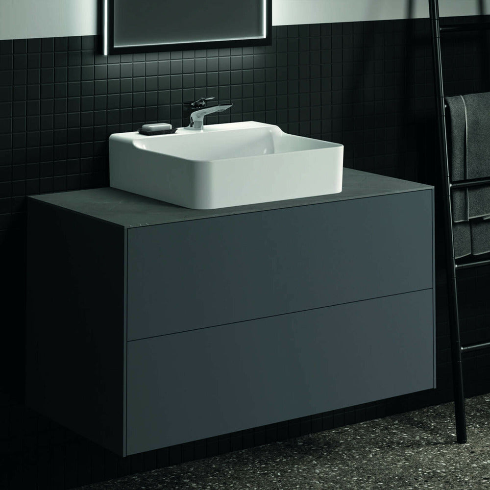 Suspended Base Cabinet Ideal Standard Atelier Conca Matte Anthracite 2 Drawers 100 cm