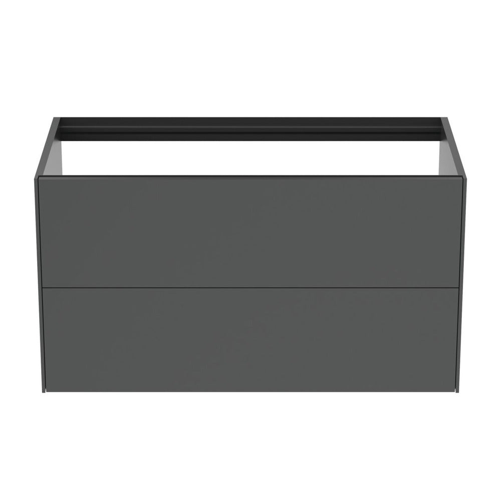 Suspended Base Cabinet Ideal Standard Atelier Conca Matte Anthracite 2 Drawers 100 cm