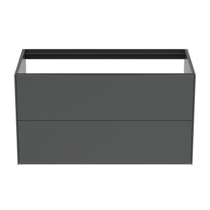 Suspended Base Cabinet Ideal Standard Atelier Conca Matte Anthracite 2 Drawers 100 cm