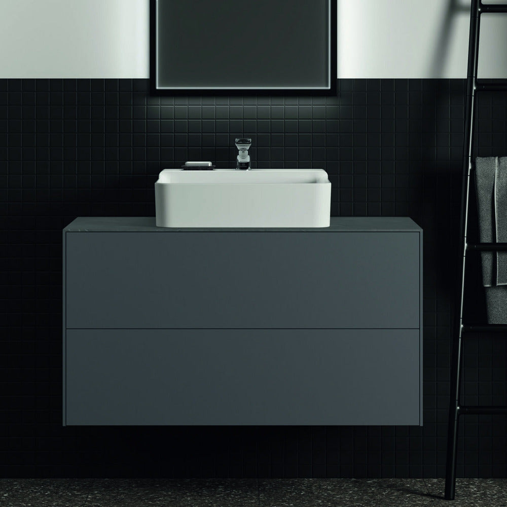 Suspended Base Cabinet Ideal Standard Atelier Conca Matte Anthracite 2 Drawers 100 cm