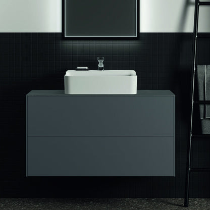 Suspended Base Cabinet Ideal Standard Atelier Conca Matte Anthracite 2 Drawers 100 cm
