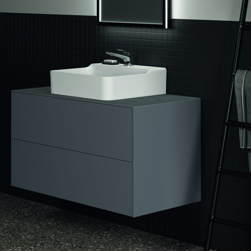 Suspended Base Cabinet Ideal Standard Atelier Conca Matte Anthracite 2 Drawers 100 cm