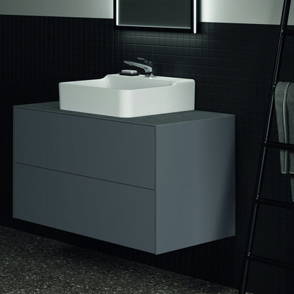 Suspended Base Cabinet Ideal Standard Atelier Conca Matte Anthracite 2 Drawers 100 cm
